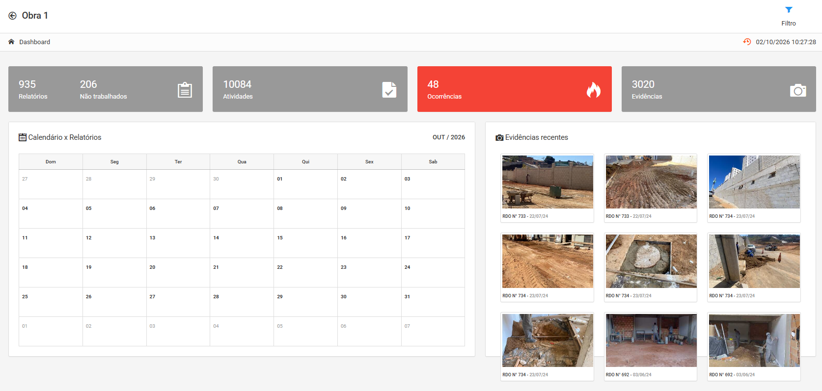 QualiTab RDO - Calendário x Relatórios
